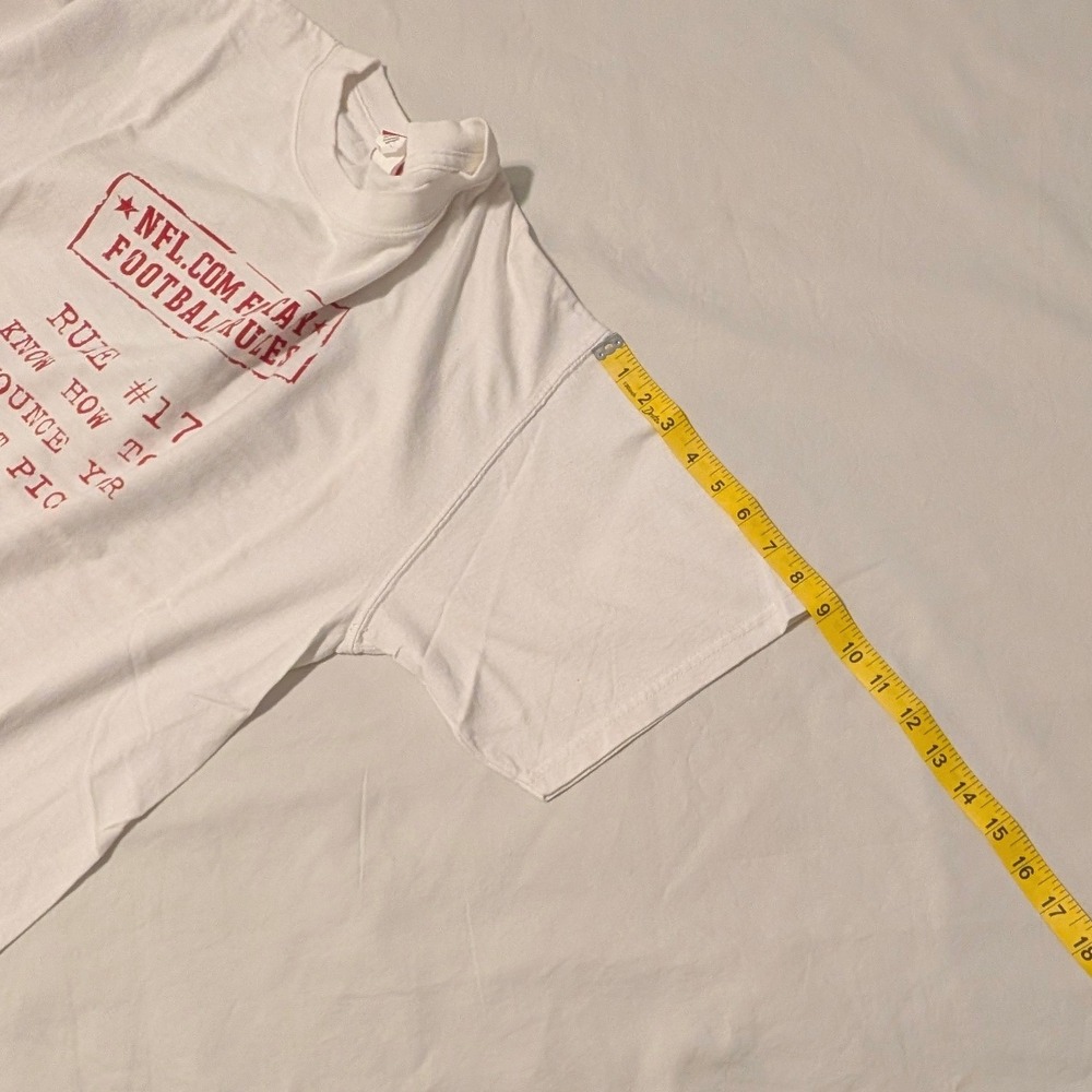 NFL Fantasy Football Rules Graphic T-Shirt Mens Large White VF Imagewear L952 - Picture 9 of 11